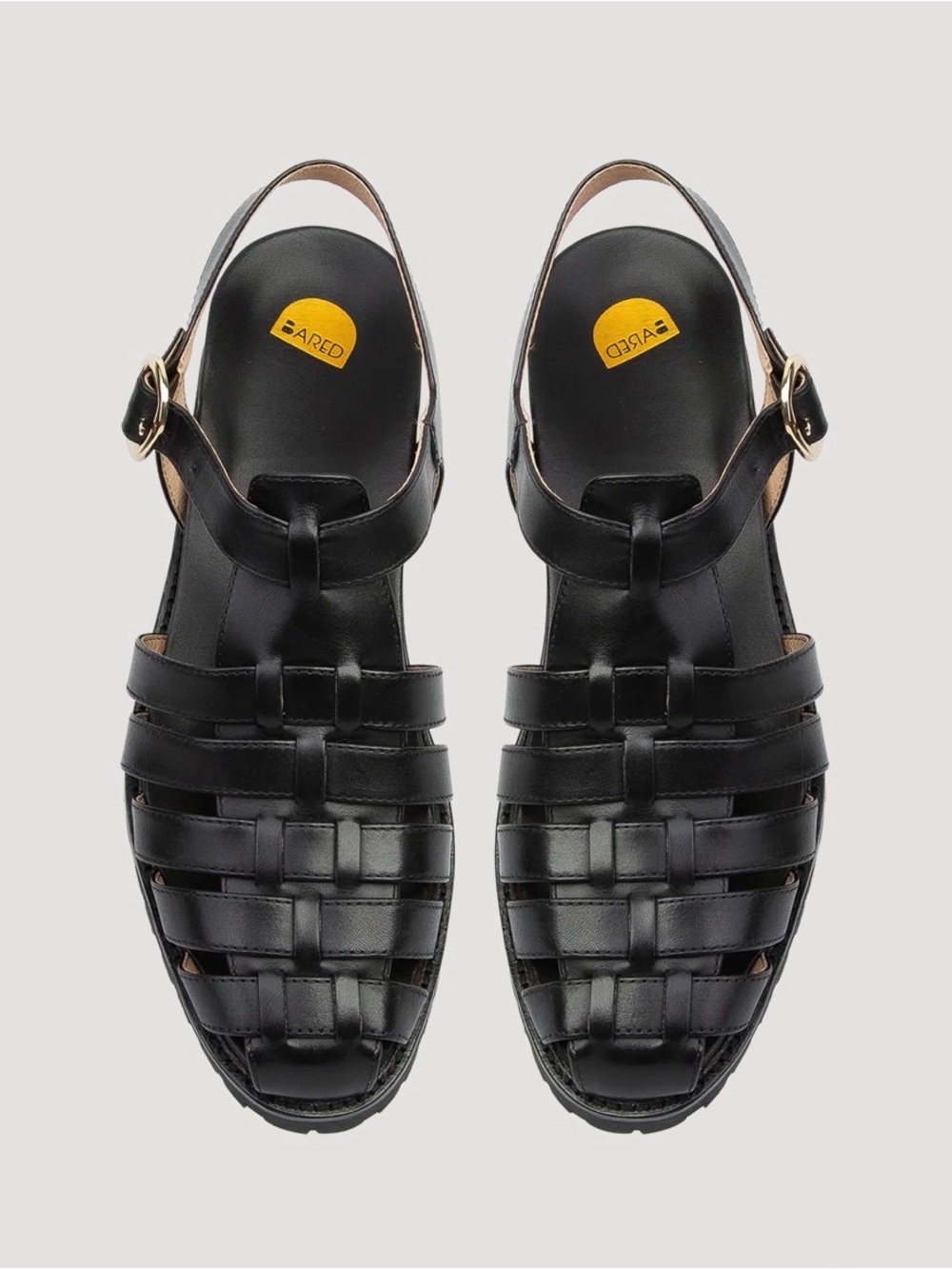 Bared Footwear Leather Bittern Fisherman Sandals - Black - 37